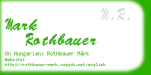 mark rothbauer business card